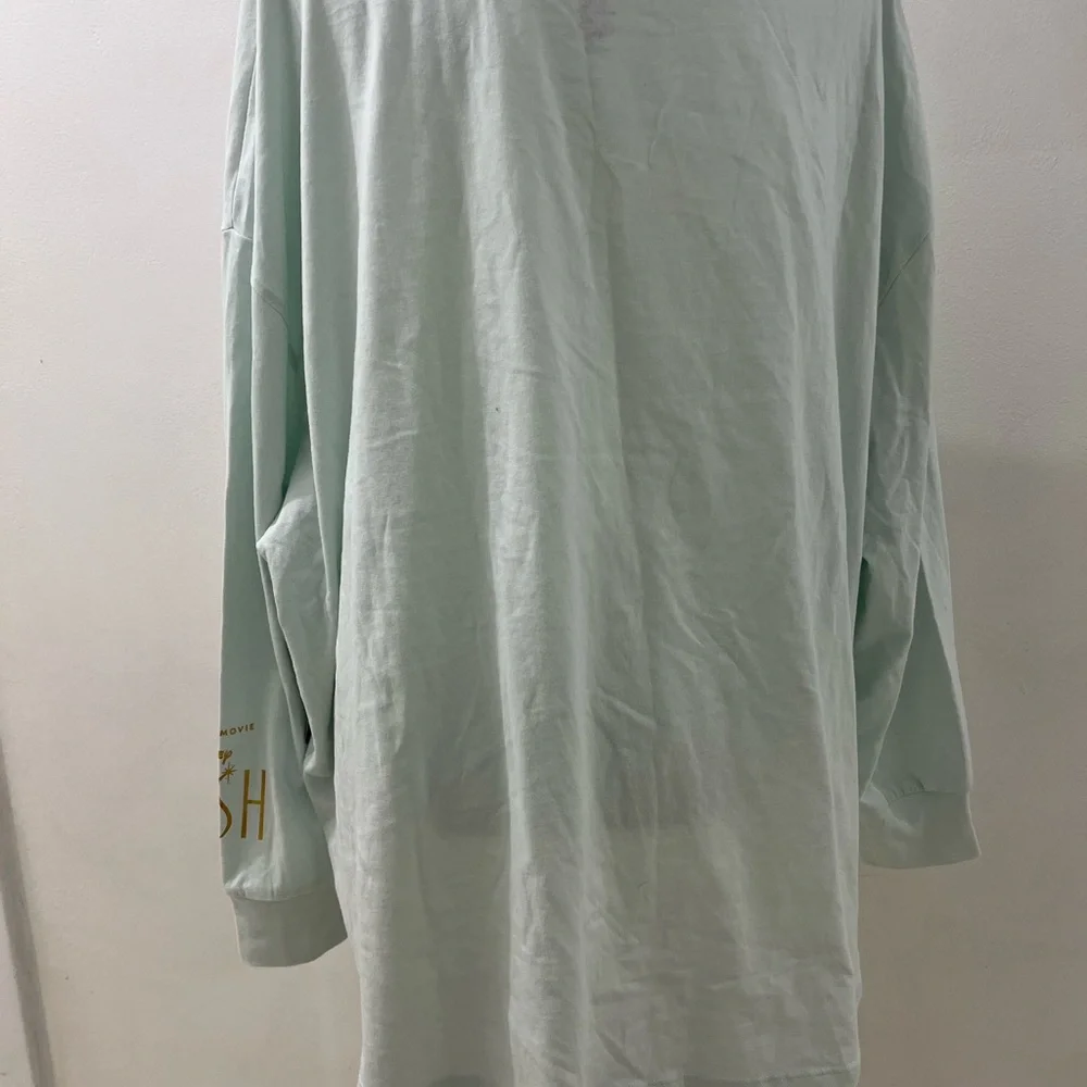 Disney Wish Magnífico Light Blue Wish Crewneck Long Sleeve T-shirt size 1X NWT